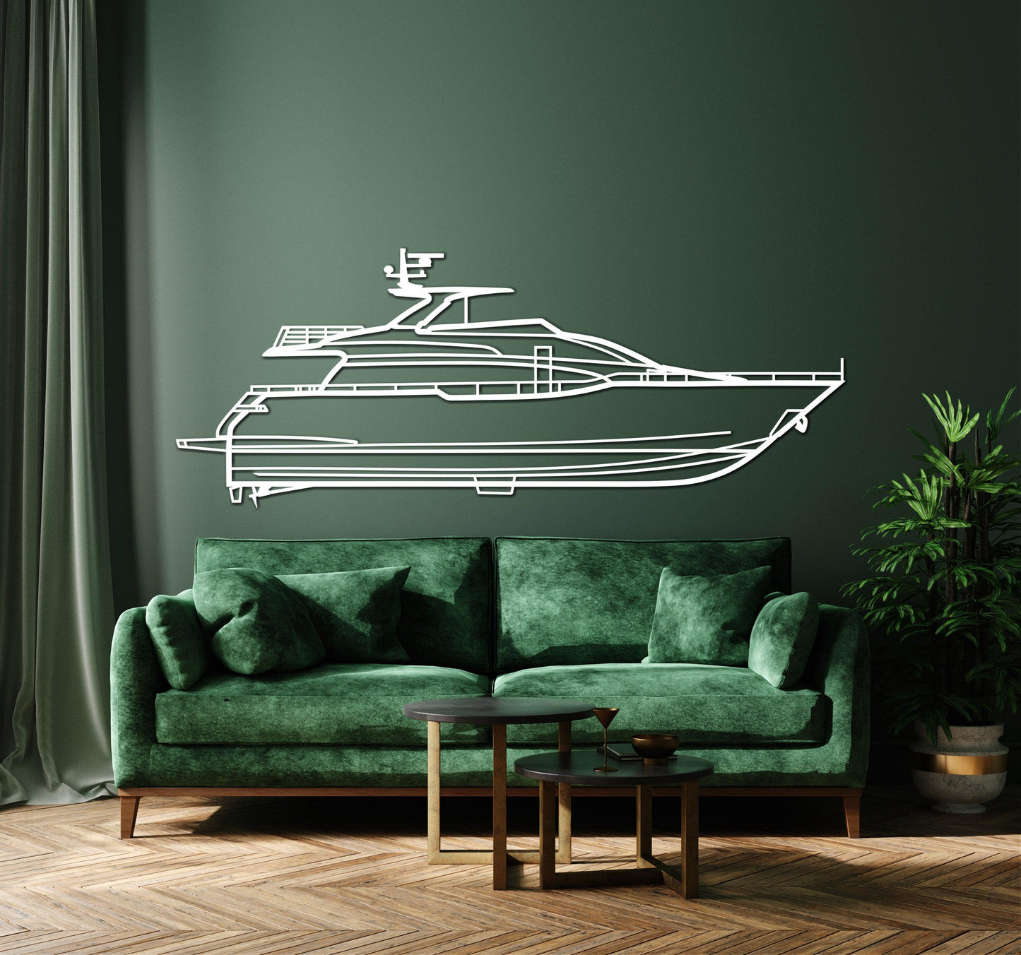 Your Boat Silhouette Custom Metal Wall Art - Artifay Decor