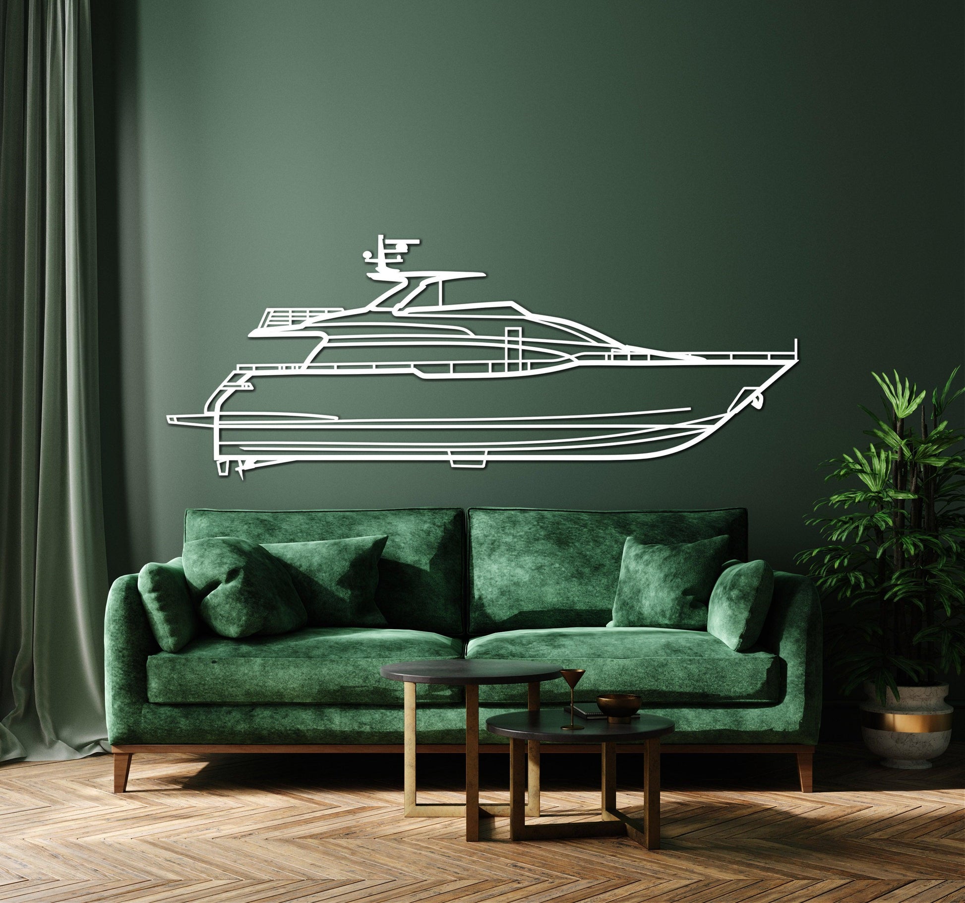 Your Boat Silhouette Custom Metal Wall Art - Artifay Decor